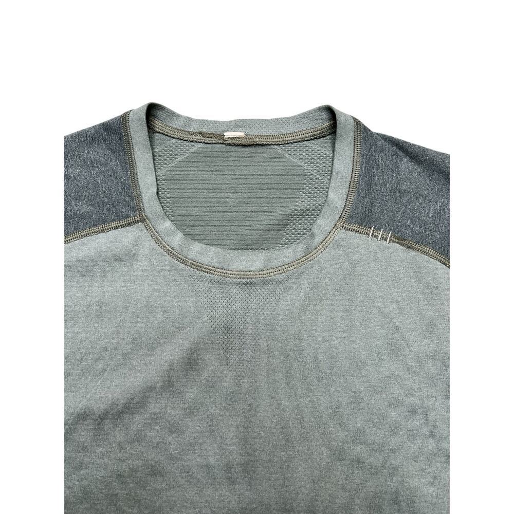 Lululemon Men's Gray Two Tone Raglan Sleeve SS Activewear T-Shirt - XL - sport - Picture 2 of 9